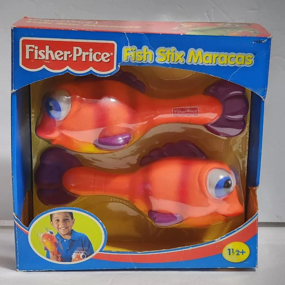 Fisher-Price Fish Stix Maracas Vintage 1999 74880 Mattel New Rare HTF